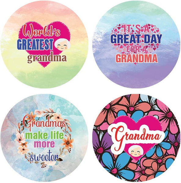 Creanoso I Am A Sweet Grandmama Stickers (20 Sets X 16 Designs) â€“ Sticker Card Giveaways for Granparents â€“ Awesome Stocking Stuffers Gifts for Grandparents