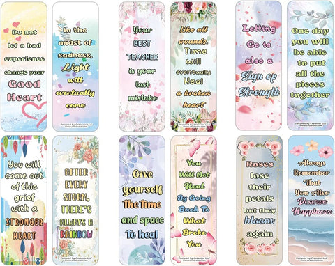 Healing Quotes for the Broken Hearted Bookmarks (5-Sets X 6 Cards)