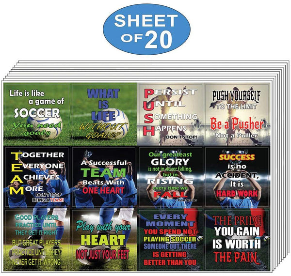 Creanoso Success Motivational (Soccer Theme) Stickers Ã¢â‚¬â€œ Wall Stickers Decal Art