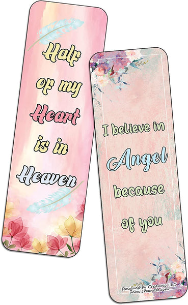 Creanoso In Loving Memory Bookmarks (5-Sets X 6 Cards) â€“ Daily Inspirational Card Set â€“ Interesting Book Page Clippers â€“ Great Gifts for Adults and Teens