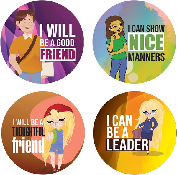 Creanoso Relationship Building Stickers (20 Sets X 16 Designs) â€“ Sticker Card Giveaways for Kids â€“ Awesome Stocking Stuffers Gifts for Boys & Girls â€“ Classroom Home Rewards Enticements