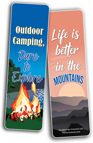 Creanoso Outdoor Expedition Bookmarks (5-Sets X 6 Cards) â€“ Daily Inspirational Card Set â€“ Interesting Book Page Clippers â€“ Great Gifts for Adults and Teens