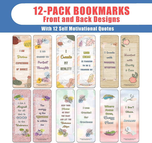 Positive Manifestation Bookmarks (2-Sets X 6 Cards)