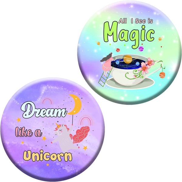 Creanoso Cute Fairies Pin buttons (1-Set X 10 Buttons) - Stocking Stuffers Premium Quality Gift Ideas for Children, Teens, & Adults - Corporate Giveaways & Party Favors