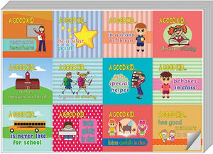 Creanoso A Good Kid Behavior Stickers - At School Stickers (20-Sheet) â€“ Gift Giveaways Stickers for Kids â€“ Awesome Stocking Stuffers Gifts for Boys & Girls, Teens â€“ Wall Table Surface DÃ©cor Art Decal