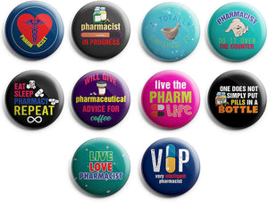 I am a Pharmacist Pinback Buttons (1-Set X 10 Buttons)