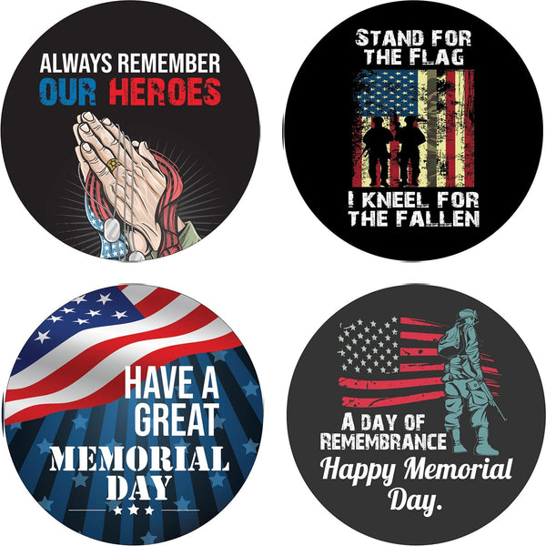 Creanoso Memorial Holiday Stickers (20 Sets X 16 Designs) â€“ Sticker Card Giveaways for Kids â€“ Awesome Stocking Stuffers Gifts for Boys & Girls â€“ Classroom Home Rewards Enticements
