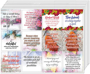 Creanoso Anne of Green Gables Inspiring Sayings Stickers (20-Sheet) â€“ Inspirational Quotes Sticker Cards Bulk Pack Set â€“ Awesome Sticky Notes Gift Ideas for Women Ladies Best Friends â€“ Wall Art Decal