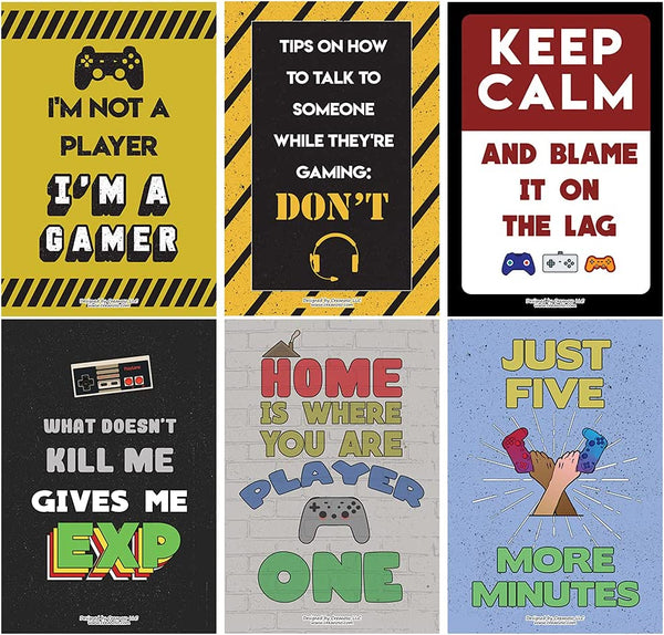 Fun Gamer Posters (4-Set X 6 Designs)
