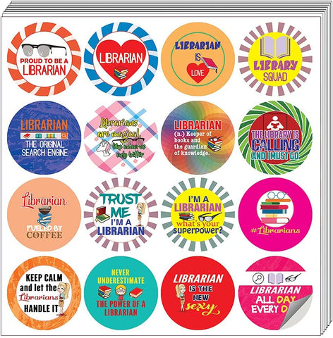 I am a Librarian Stickers (5-Sets X 16 Cards)