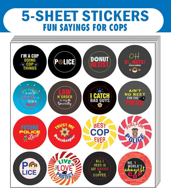 I am a Police Stickers (5 Sets X 16 Designs)