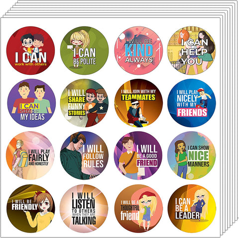 Creanoso Relationship Building Stickers (10 Sets X 16 Designs) â€“ Sticker Card Giveaways for Kids â€“ Awesome Stocking Stuffers Gifts for Boys & Girls â€“ Classroom Home Rewards Enticements