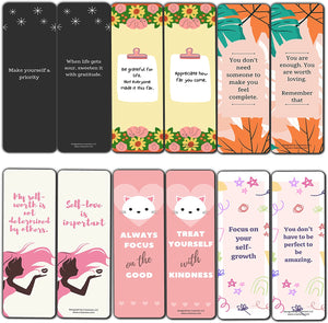 Creanoso Self-Appreciation Bookmarks Series 2 (10-Sets X 6 Cards) â€“ Daily Inspirational Card Set â€“ Interesting Book Page Clippers â€“ Great Gifts for Adults and Teens