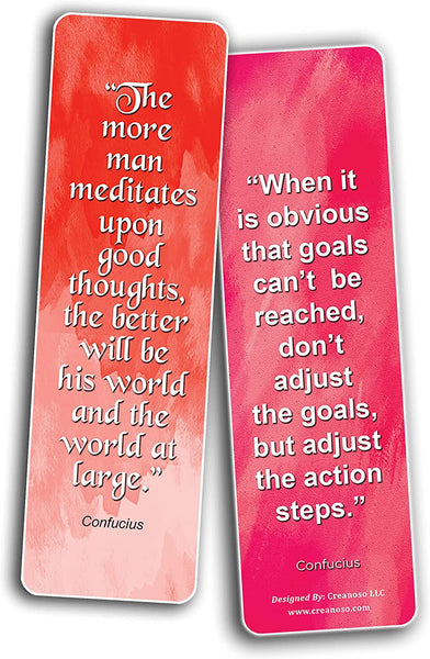 Watercolor art with motivational Qoutes Bookmarks (2-sets X 6 Cards)
