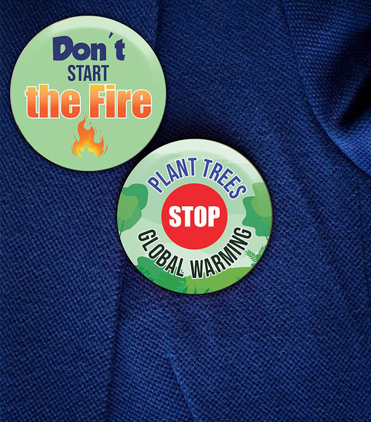 Stop Global Warming Pinback Buttons (10 Pack)