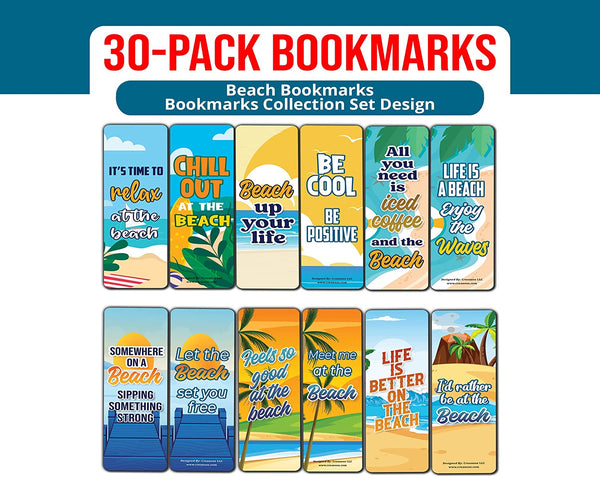 Beach Bookmarks (5-Sets X 6 Cards)