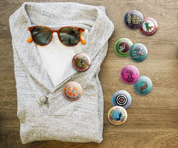 Hunting Button Pins (1-Set X 10 Buttons)