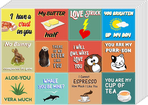 Creanoso Love Puns Stickers (20-Sheet) â€“ Premium Romantic Gift Set for Men Women Teens Adults â€“ Wall Table Surface DÃ©cor Art Decal â€“ DIY Projects â€“ Cool Stocking Stuffers Gifts â€“ Great Giveaways