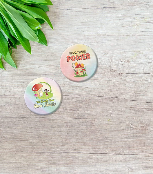 Creanoso Cute Fairies Pin buttons (1-Set X 10 Buttons) - Stocking Stuffers Premium Quality Gift Ideas for Children, Teens, & Adults - Corporate Giveaways & Party Favors