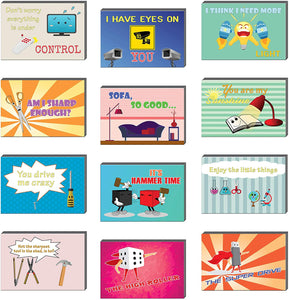 Creanoso Things Comedic Postcards (60-Pack) â€“ Assorted Card Stock Bulk Set â€“ Premium Quality Greeting Cards Stock â€“ Funny and Cool Gift Tokens for Men Women Adults Employees