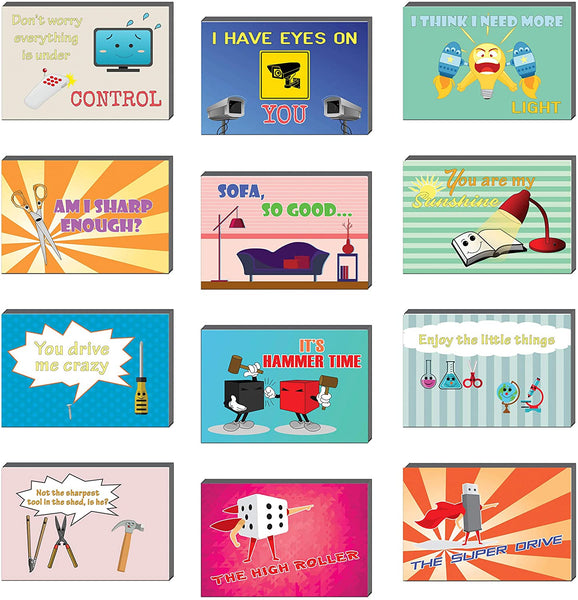 Creanoso Things Comedic Postcards (60-Pack) â€“ Assorted Card Stock Bulk Set â€“ Premium Quality Greeting Cards Stock â€“ Funny and Cool Gift Tokens for Men Women Adults Employees