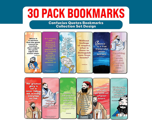 Confucius Quotes Bookmarks - (5 Sets x 6 Cards)