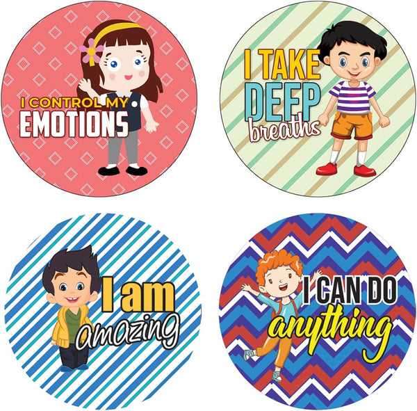 Creanoso Self Regulations Stickers (20 Sets X 16 Designs) â€“ Sticker Card Giveaways for Kids â€“ Awesome Stocking Stuffers Gifts for Boys & Girls â€“ Classroom Home Rewards Enticements