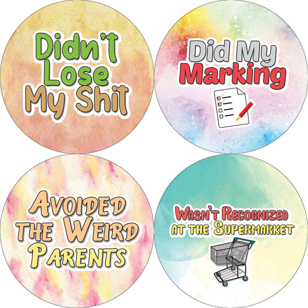 Creanoso Funny Stickers Series 4 - Teacher Reward (20-Sheet) - Premium Quality Gift Ideas for Children, Teens, & Adults for All Occasions - Stocking Stuffers Party Favor & Giveaways