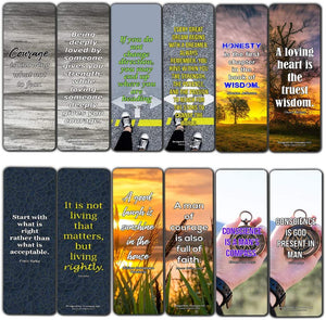 Creanoso Great Quotes to Ponder About Courage Change Wisdom Bookmarks (30-Pack) Ã¢â‚¬â€œ Stocking Stuffers Gift for Men & Women, Teens - Rewards Gifts Ã¢â‚¬â€œ Awesome Bookmark Collection for Bookworms