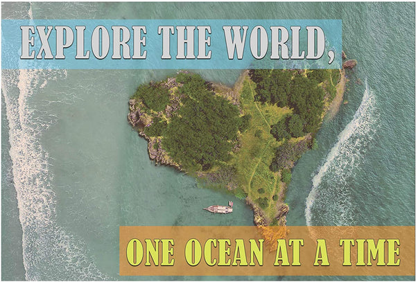 Creanoso Sea Travel Inspirational Sayings Postcards (60-Pack) â€“ Sea Adventures Greeting Card Giveaways for Travelers, Adventurers, Explorers, Adult Men & Women â€“ Employee Incentive Rewards