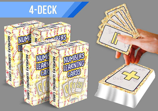 Numbers Learning Cards (4-Deck X 54 Cards)