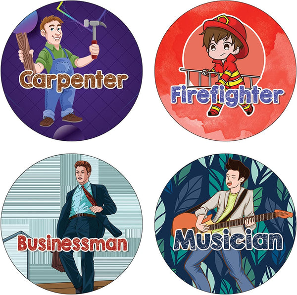 Jobs Stickers (5 Sets X 16 Designs)
