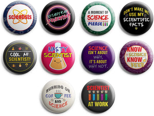 I am a Scientist Pinback Buttons (1-Set X 10 Buttons)