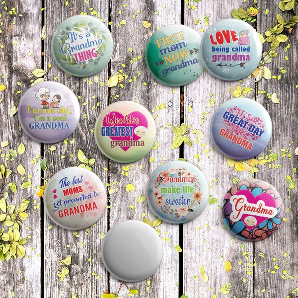 I Am A Sweet Grandmama Pinback Buttons (1-Set X 10 Buttons)