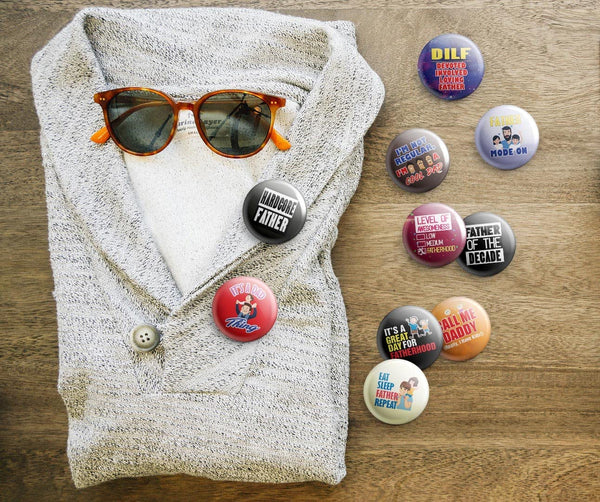 I Am A Great Father Pinback Buttons (1-Set X 10 Buttons)
