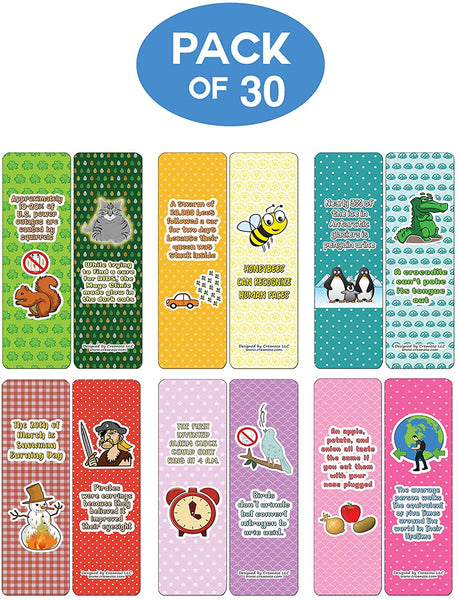 Creanoso Funny Facts Bookmarks - Series 2 - Stocking Stuffers Premium Quality Gift Ideas - DIY Kit
