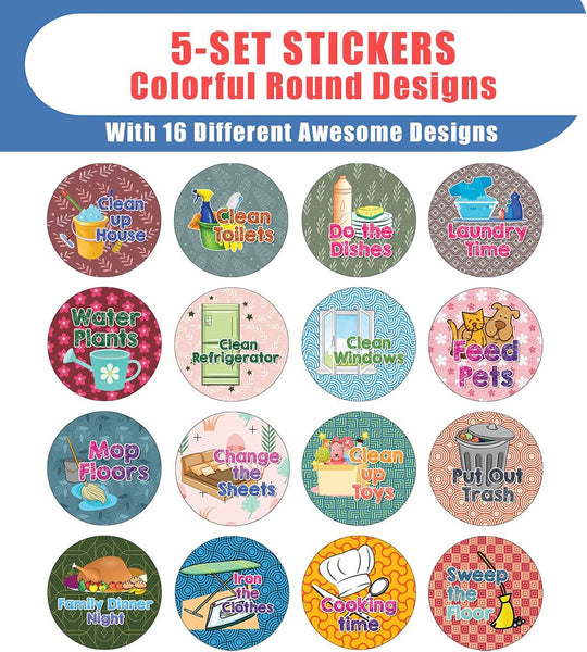 Creative Reminder Sticker -House Chores (5 Sets X 16 Designs)