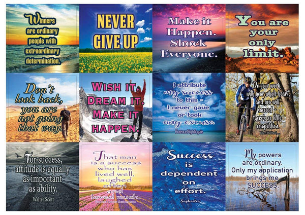Creanoso Success Inspirational Quotes Stickers Ã¢â‚¬â€œ Wall Decal Art Sticker Set