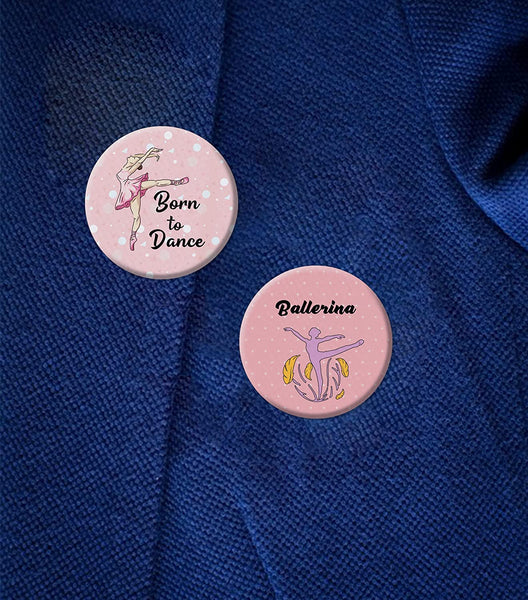 Creanoso Ballet Pin buttons (1 X 10 Designs) - Stocking Stuffers Premium Quality Gift Ideas for Children, Teens, & Adults - Corporate Giveaways & Party Favors