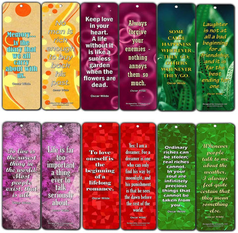 Creanoso Oscar Wilde Bookmarks (60-Pack) ÃƒÂ¢Ã¢â€šÂ¬Ã¢â‚¬Å“ Inspirational Quote Sayings Bookmarker Cards ÃƒÂ¢Ã¢â€šÂ¬Ã¢â‚¬Å“ Premium Gift for Men & Women, Adults, Teens ÃƒÂ¢Ã¢â€šÂ¬Ã¢â‚¬Å“ Employee Rewards Gifts ÃƒÂ¢Ã¢â€šÂ¬Ã¢â‚¬Å“ Bulk Pack Set