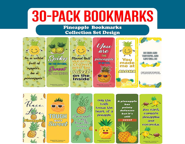 Pineapple Bookmarks (5-Sets X 6 Cards)