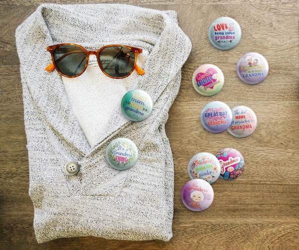 I Am A Sweet Grandmama Pinback Buttons (1-Set X 10 Buttons)