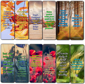 Creanoso How to be happy Despite of Circumstances Bookmarks (60-Pack) ÃƒÂ¢Ã¢â€šÂ¬Ã¢â‚¬Å“ Inspirational Quote Sayings Bookmarker Cards - Awesome Page Marker Set ÃƒÂ¢Ã¢â€šÂ¬Ã¢â‚¬Å“ Premium Gift for Men & Women, Adults, Teens