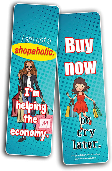 Funny Shopaholic Quotes Bookmarks (10-Sets X 6 Cards)