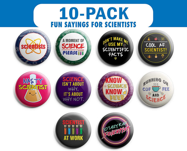 I am a Scientist Pinback Buttons (1-Set X 10 Buttons)