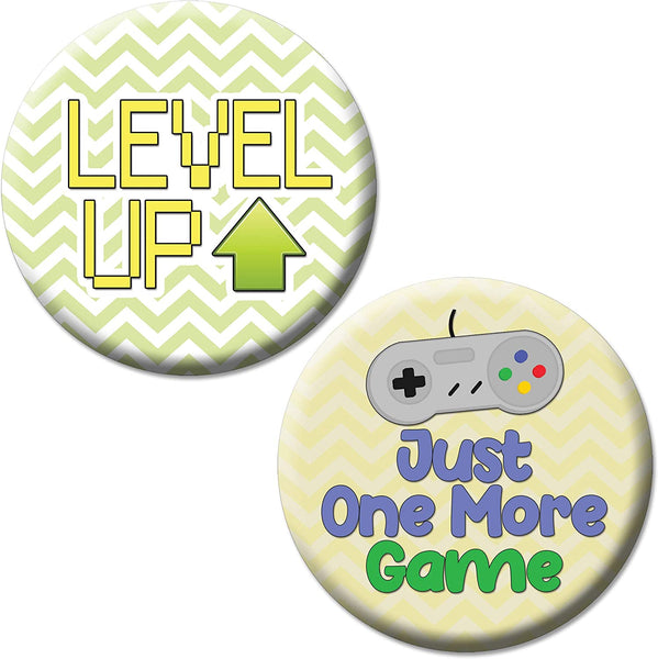 Creanoso Funny Pinback Buttons - Gamer (10-Pack) - Stocking Stuffers Premium Quality Gift Ideas for Children, Teens, & Adults - Corporate Giveaways & Party Favors