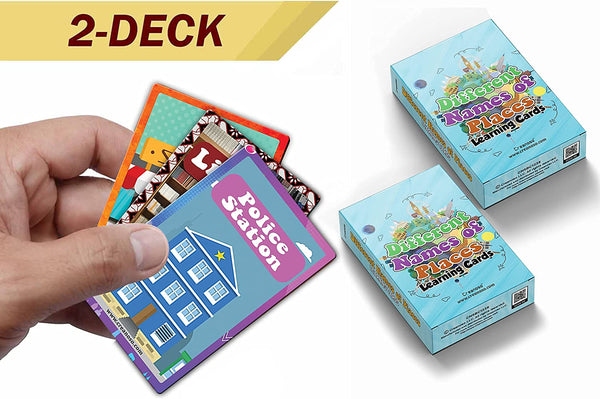 Different Names of Places Learning Cards (2-Deck X 54 Cards)