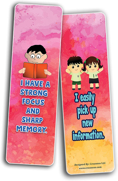 Building Confidence in Kids Bookmarks (12-Pack) Premium Quality Gift Ideas for All Occasions - Stocking Stuffers Party Favor & Giveaways