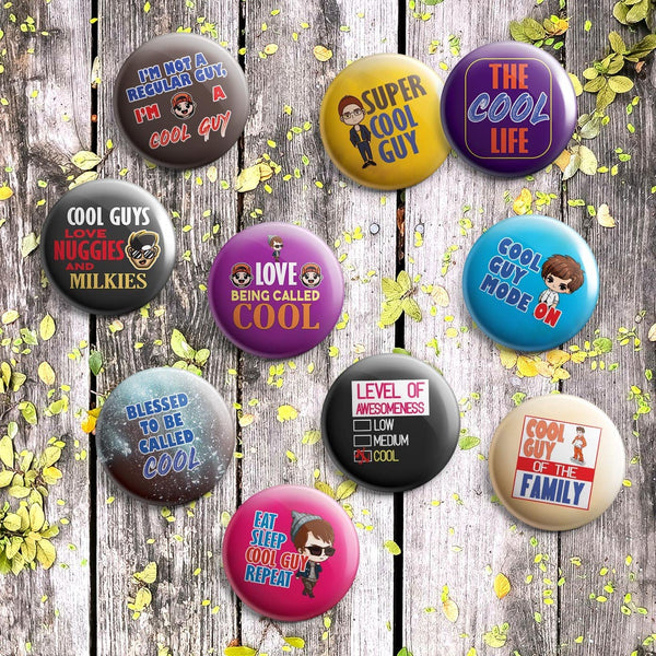 I'm Too Cool For You Pinback Buttons (1-Set X 10 Buttons)