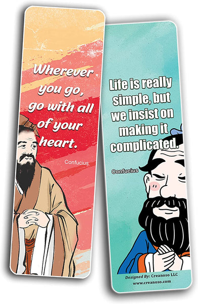 Confucius Quotes Bookmarks - (10 Sets x 6 Cards)